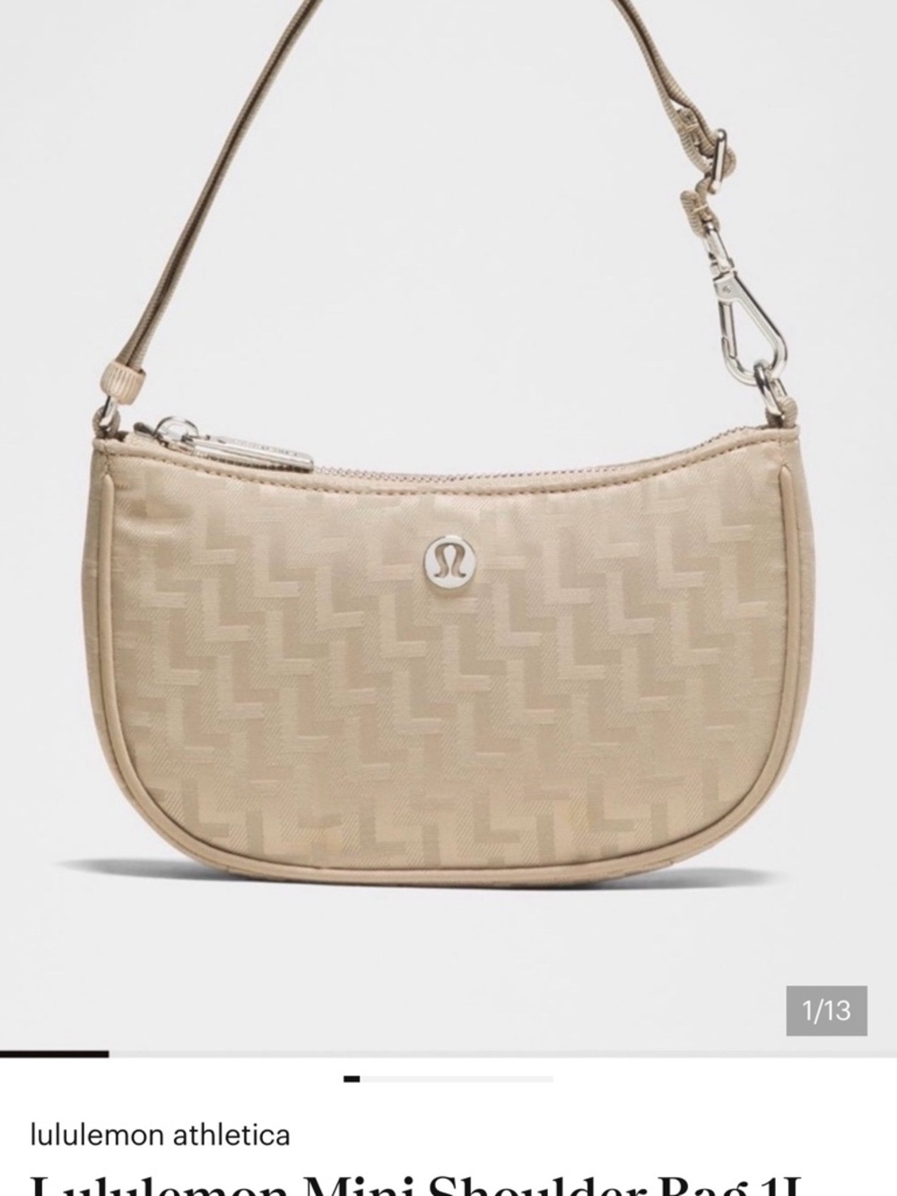 lululemon athletica Tan Chevron Shoulder Bag